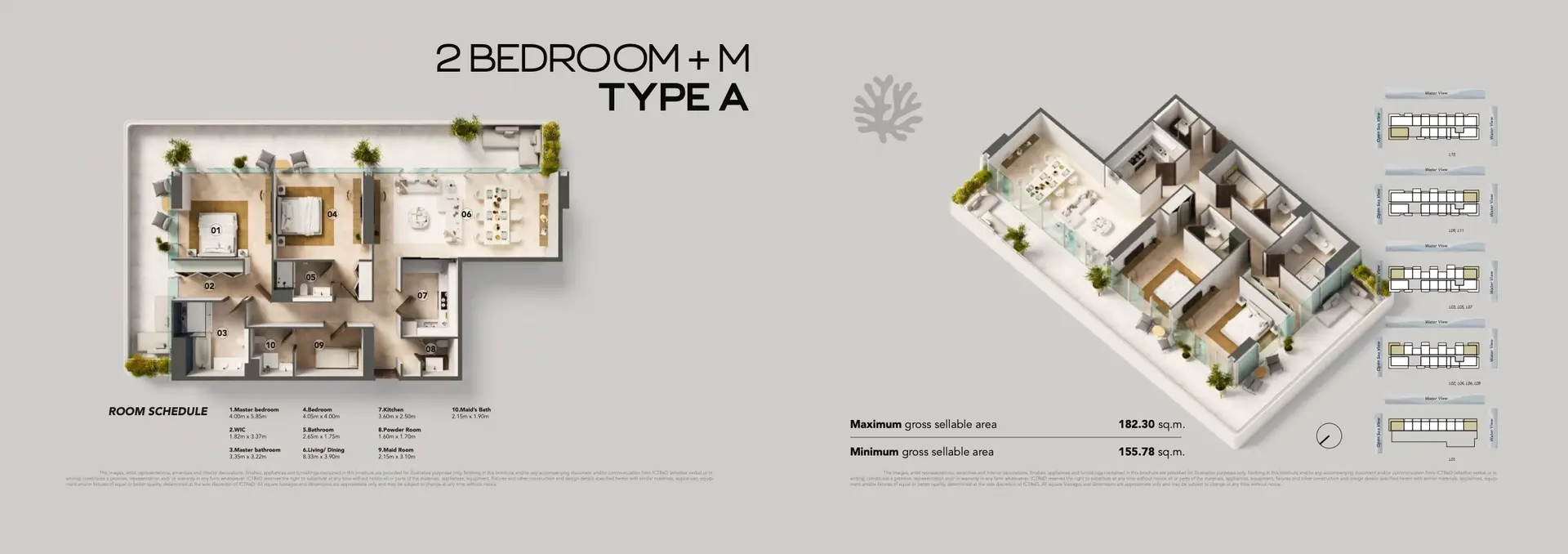 2 Bedroom + M Type A